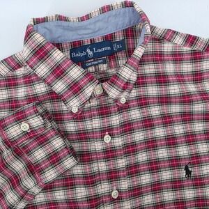 Ralph Lauren Oxford Shirt Custom Fit Mens XL Plaid L/S Button Down Multicolor‎